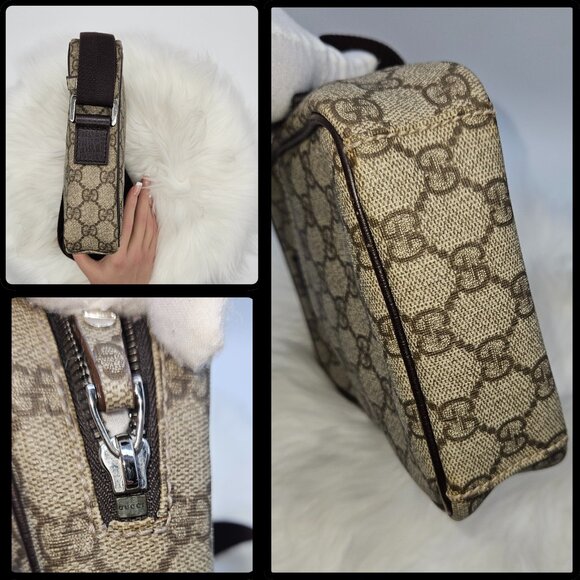 Gucci Mono Messenger Bag Ebony - Picture 5 of 17